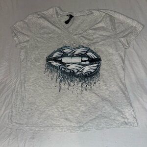 Women’s XL Hanes V neck Gray Philadelphia Eagles Tee